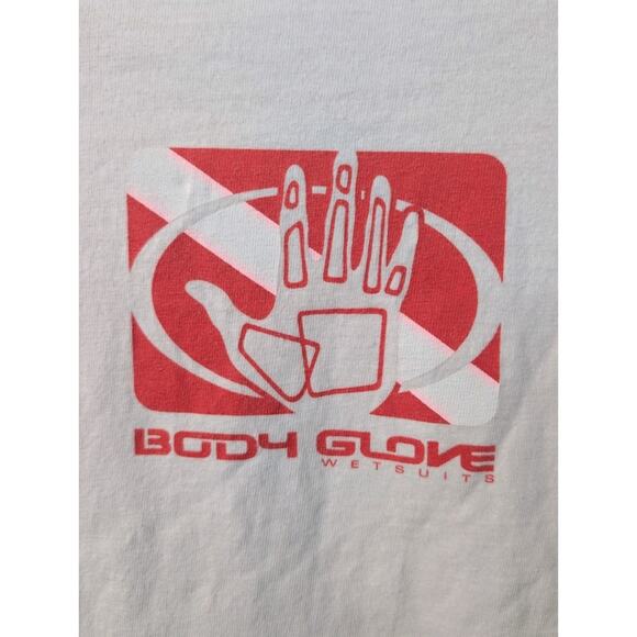 Vintage Body Glove T-Shirt White Red Logo Graphic Surf Retro 80s 90s - Medium - Picture 2 of 7